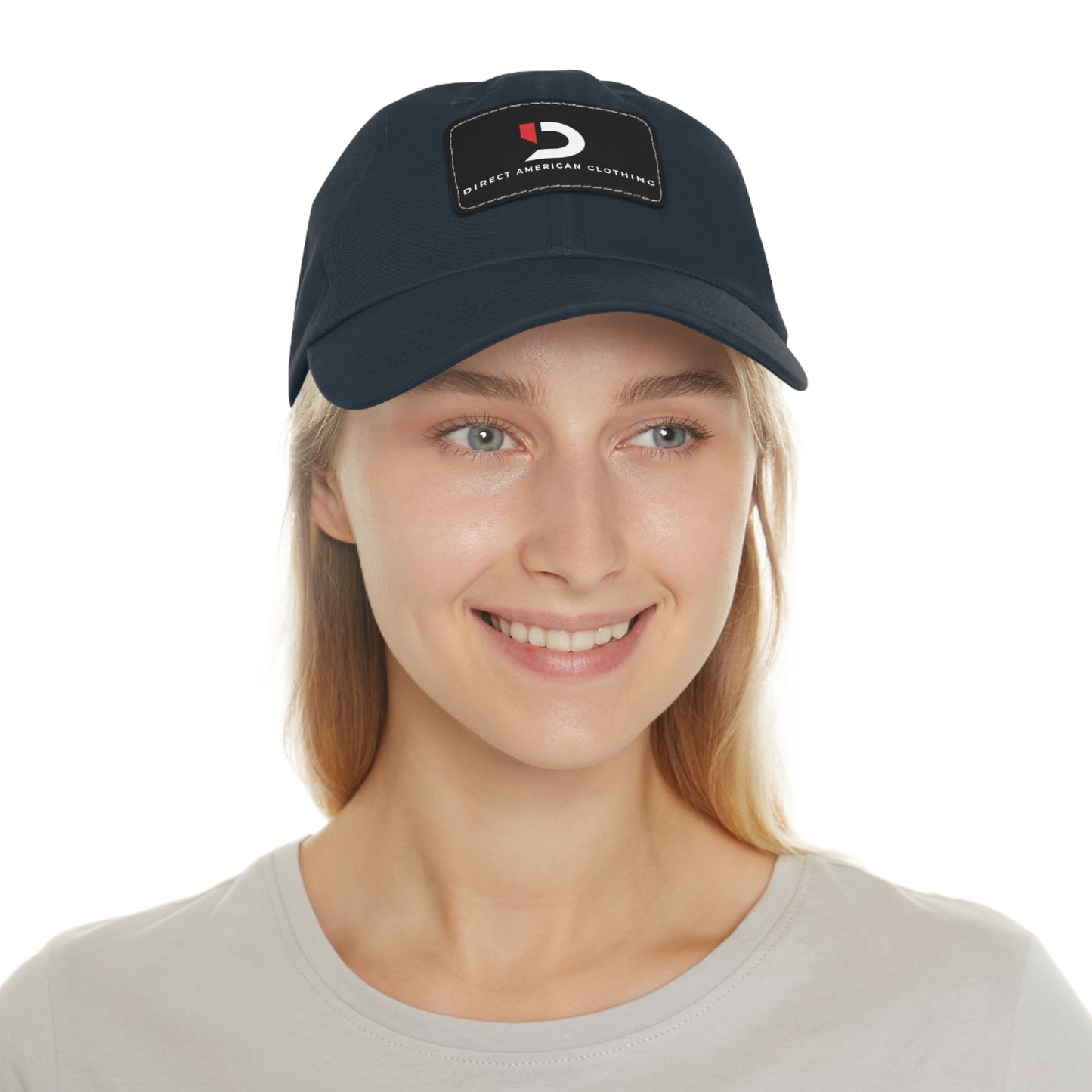 Direct American Clothing Dad Hat with Leather Patch - Casual Everyday Wear