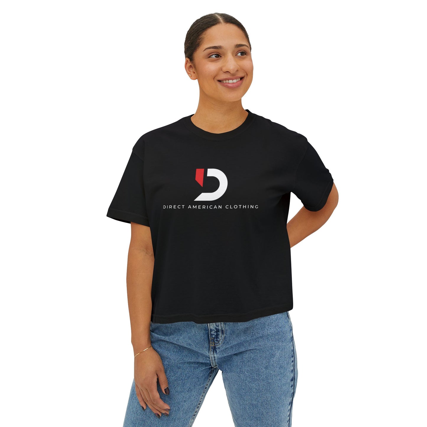 Chic Women's Boxy Tee, Casual Top, Streetwear Style, Everyday Wear, Graphic Tee, Gifts for Her