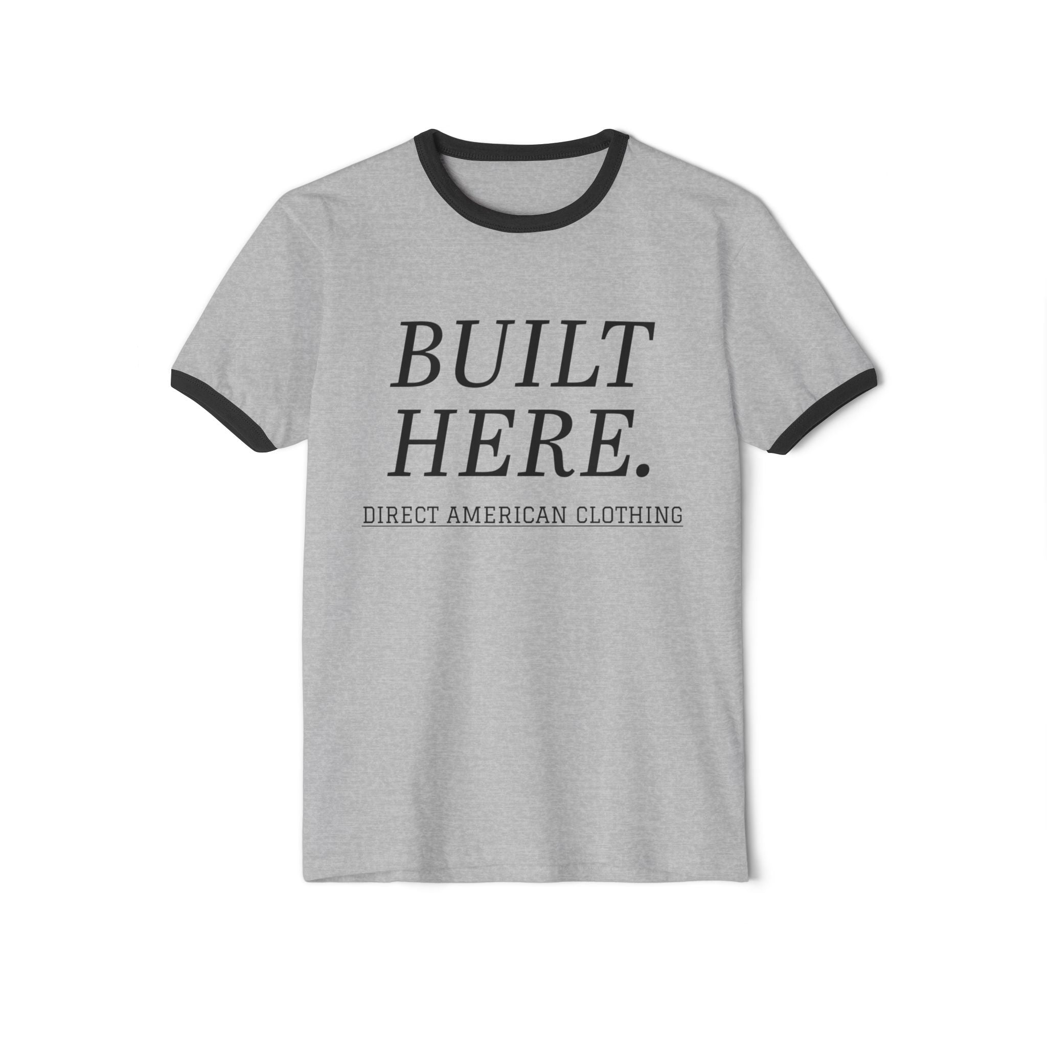 Built Here Unisex Cotton Ringer T-Shirt