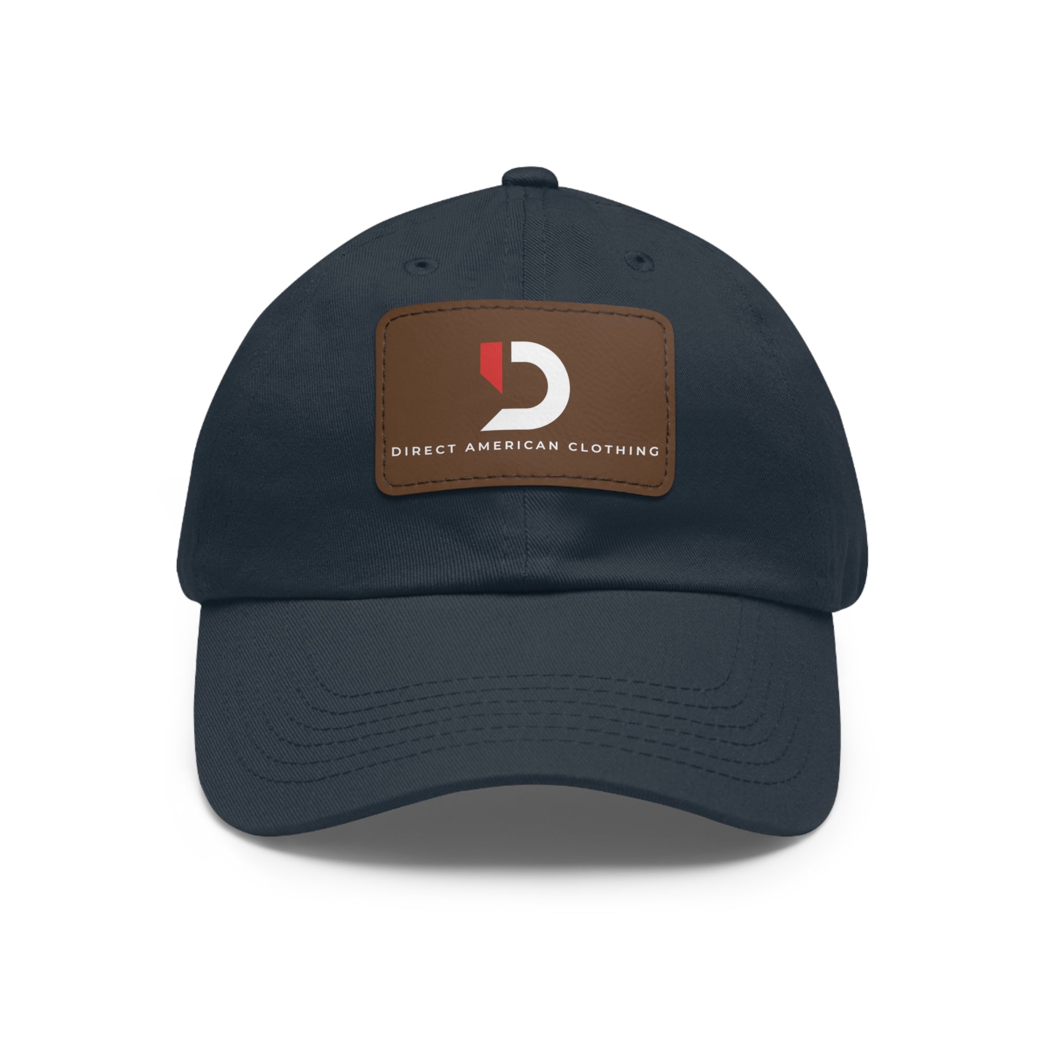 Direct American Clothing Dad Hat with Leather Patch - Casual Everyday Wear