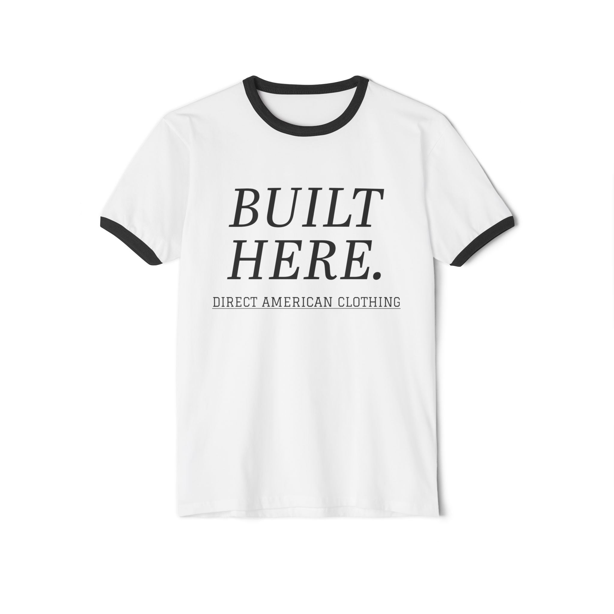 Built Here Unisex Cotton Ringer T-Shirt