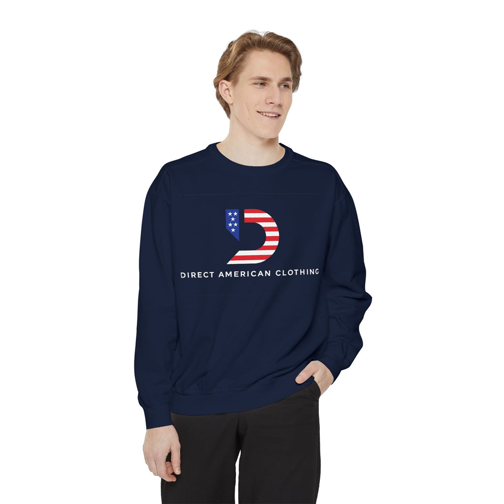 American Flag 'D' Logo Sweatshirt — Direct American Clothing Crewneck