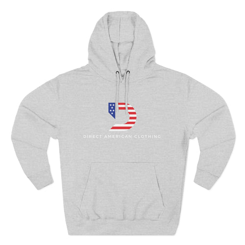 American Flag D Logo Hoodie — Direct American Clothing Fleece Pullover